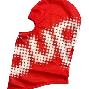 Supreme SS24 Halftone Lightweight Balaclava Red NWT OS